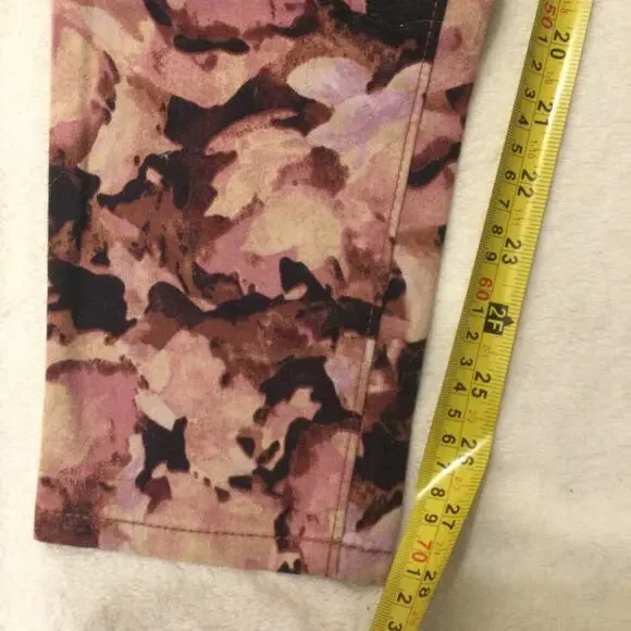 Simply Vera Vera Wang Pants Purple Floral Skinny Size 4 - Picture 8 of 11